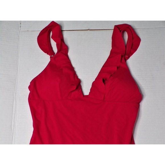 SEA LEVEL Frill One Piece Swimsuit Red 10 NEW $99 - Picture 6 of 8